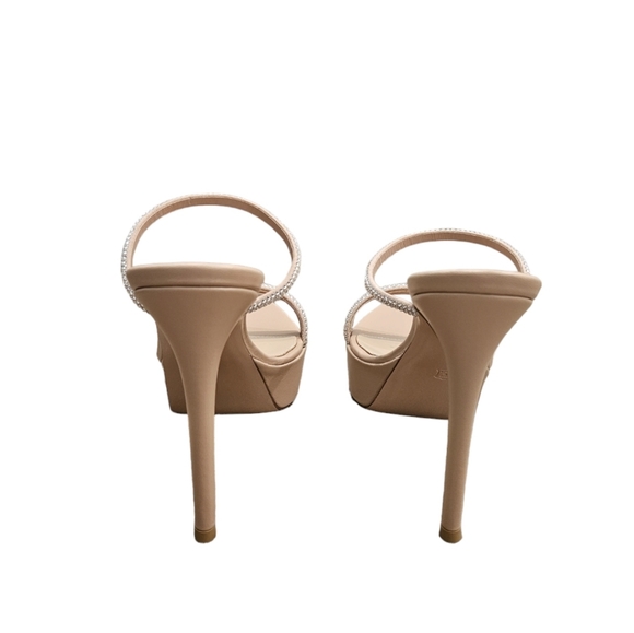 GIANVITO ROSSI Pink/Nude Cannes Platform Heeled Sandals Size 38.5 NIB - Picture 10 of 13